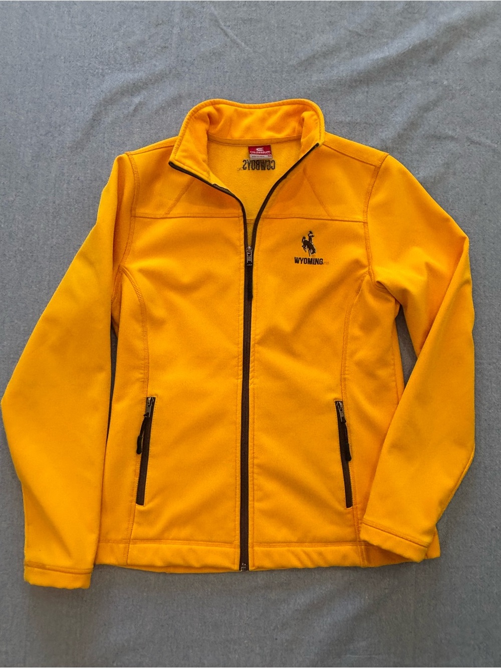 Wyoming Yellow Full-Zip Colosseum soft shell Jacket